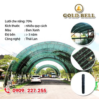 Lưới che nắng Rosa khổ 2m 70% màu đen xanh nhiều quy cách