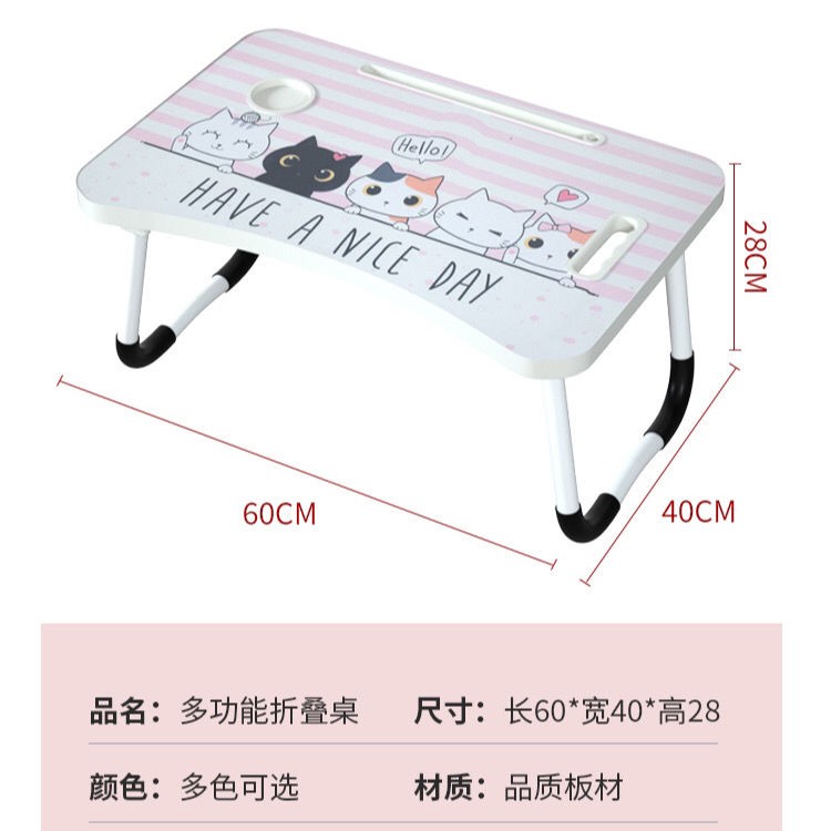 Bàn giường nhỏ, để laptop gấp gọn, lười ký túc xá sinh viên, phòng ngủ, ăn nhỏ trên tầng <