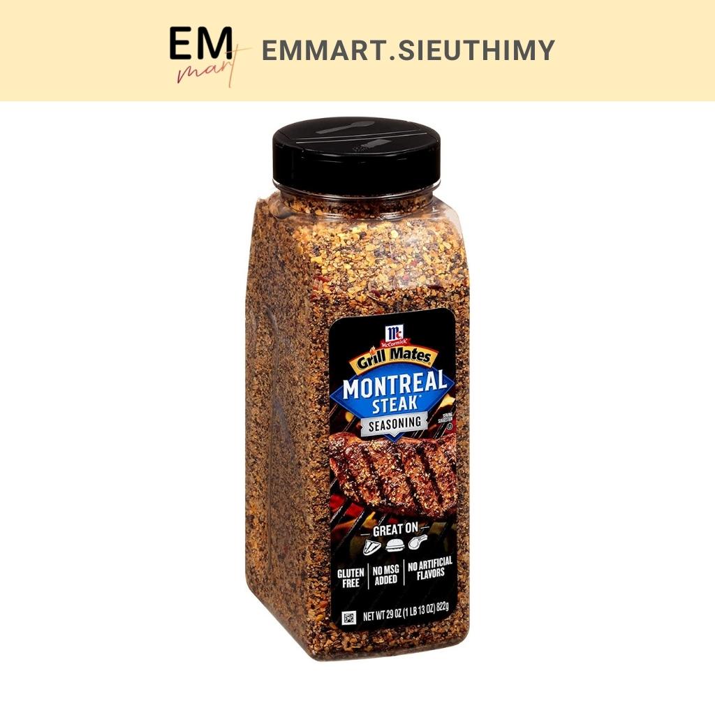 Gia vị ăn kiêng ướp thị nướng steak thịt gà McCormick Grill Mates Montreal Steak Seasoning 822g