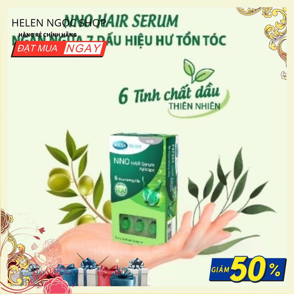 NNO HAIR  SERUM HỘP 15 VIÊN NANG MỀM GIÚP TÓC KHỎE MỀM MƯỢT,TÓC HƯ TỔN, KHÔ, RỐI , HƯ TỔN DO UỐN NHUỘM | BigBuy360 - bigbuy360.vn