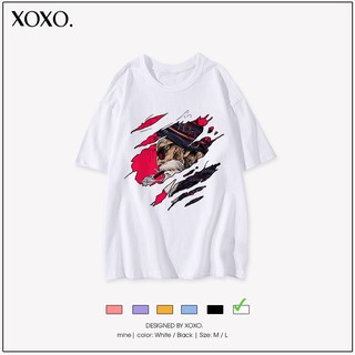 Áo thun tay lỡ form rộng dáng unisex  XOXO phong cách Nelly Ulzzang in hình MASTEROSHI
