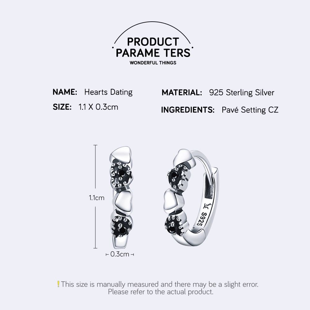 Đôi khuyên tai Bamoer đính đá thời trang dành cho nữ