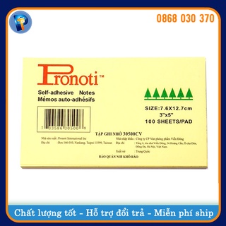 Giấy Note Pronoti 3x5 Vàng