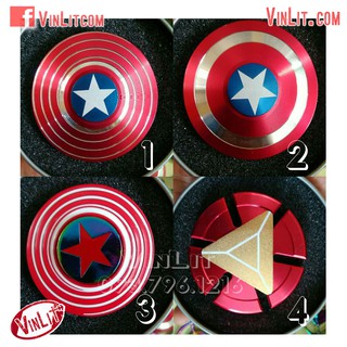 [ Spinner VinLit ] Con quay Iron man, Siêu nhân, Caption American, vô lăng 7 màu, 3 cánh, lưỡi đao, bánh xe, hoa sen