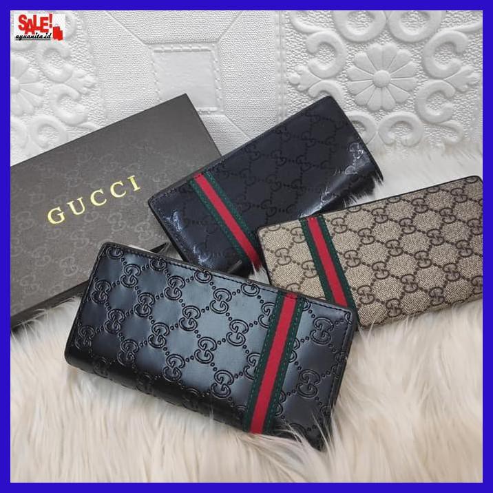 GUCCI Ví Da Dài Thời Trang Dành Cho Nam