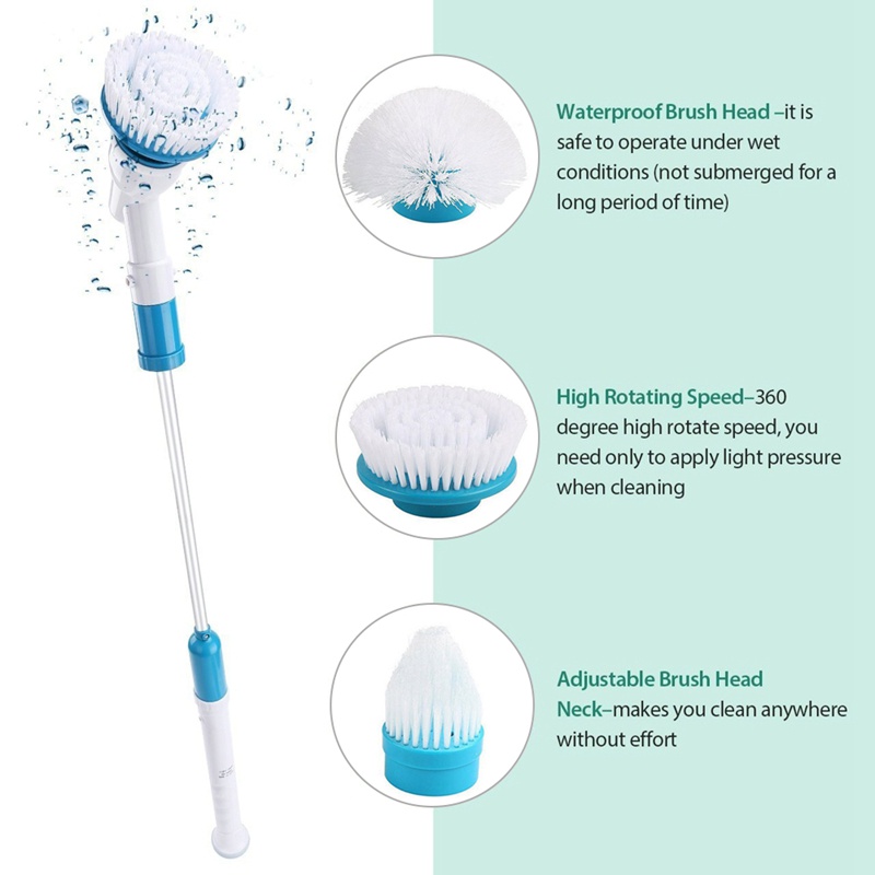 Set 3 Đầu Cọ Vệ Sinh Nhà Bếp / Phòng Tắm Thay Thế Đa Năng