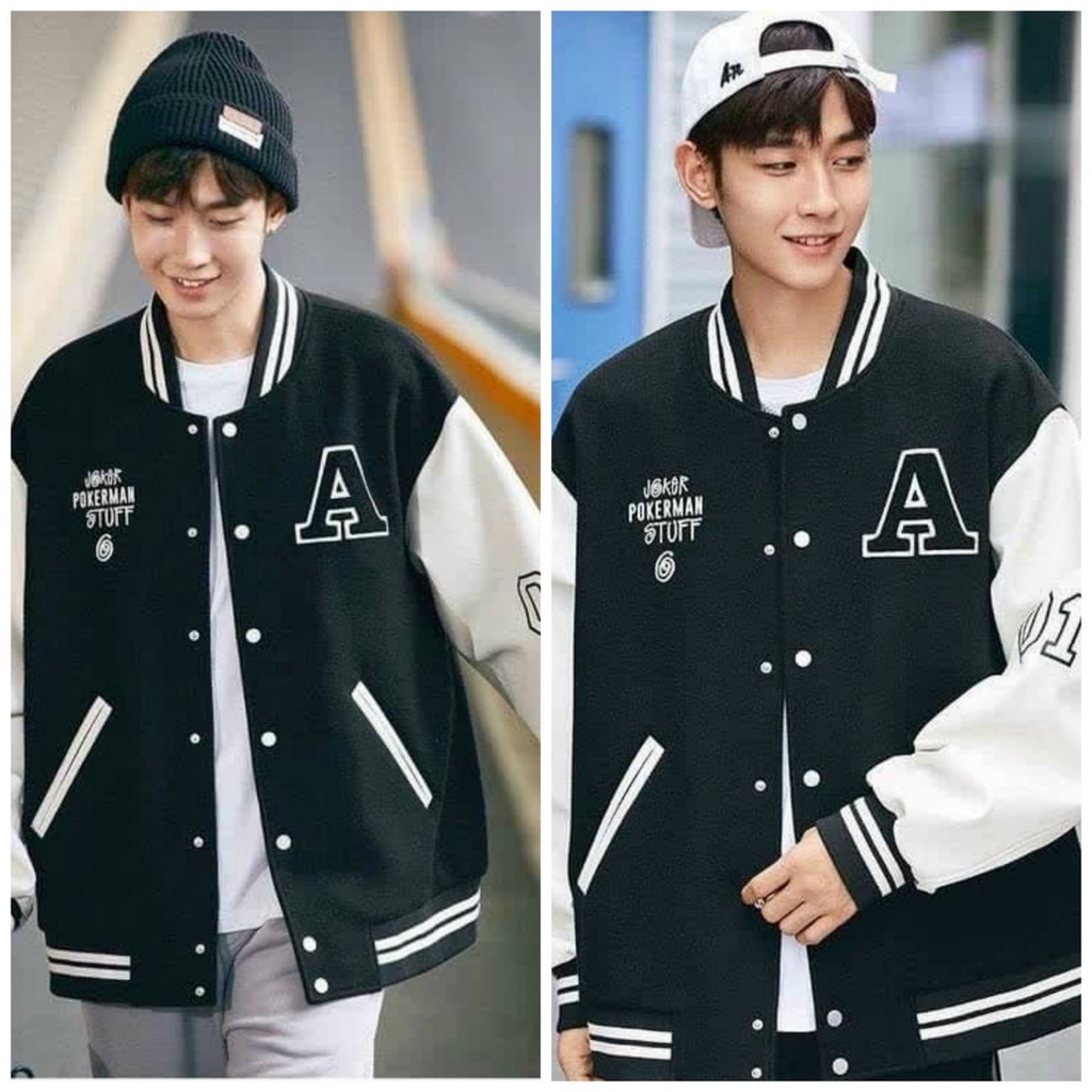 Áo Khoác bomber dù Bóng Chày Số 01- 2 Lớp Chữ A Cặp Nam Nữ - HOT TREND RẺ ĐẸP- Form Unisex siêu xinh