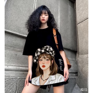   Ảnh Thật  Áo thun cô gái băng đô tay lỡ UNISEX nam nữ form rộng 