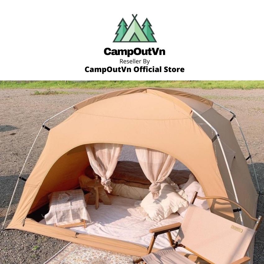 Lều cắm trại campout dã ngoại cắm trại lều 4 người vải canvas chống thấm,nóng A260