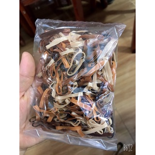 Gói 100gr thun( chun) buộc tóc màu đen