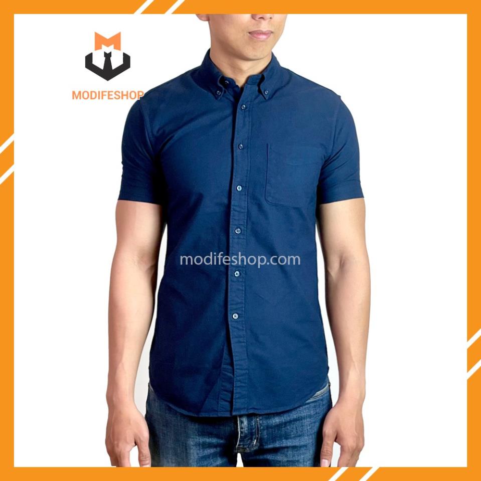 Áo Sơ Mi nam tay ngắn Oxford Slim Fit Shirt  - Modife Shop