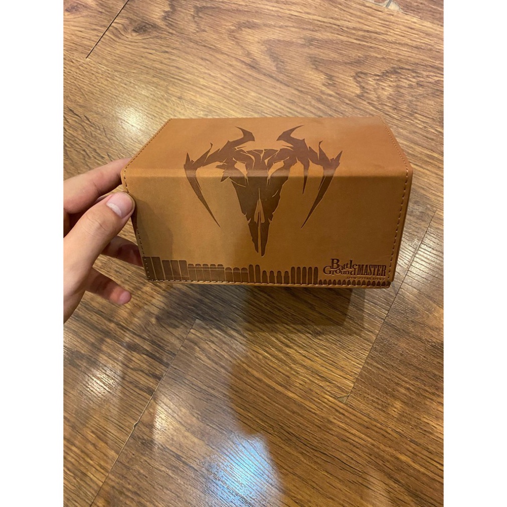 Hộp đôi đựng bài Yugi bằng da cao cấp 3 ngăn màu vàng - Deckbox