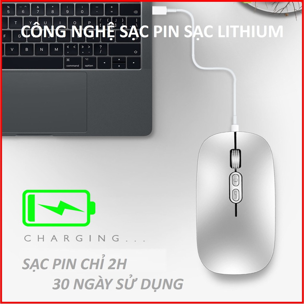 [VIDEO THẬT] Chuột Không Dây Wireless 2.4G Tự Sạc Có Nút Điều Chỉnh DPI, chuột văn phòng CAO CẤP M103