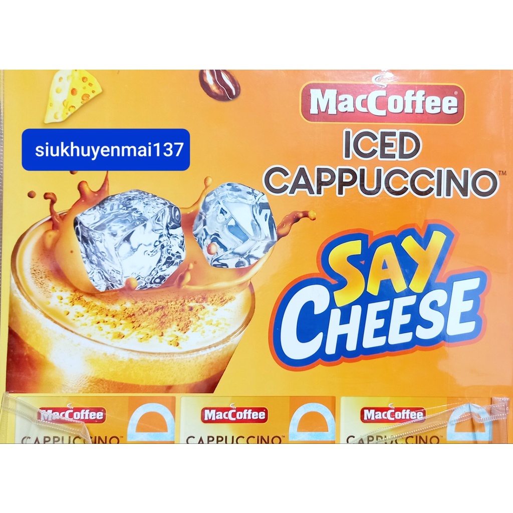 maccoffee capppuccino,hộp 190gr  phô mai