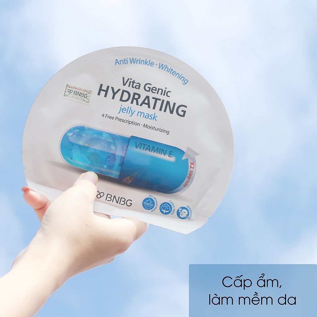 Combo 10 Mặt nạ BNBG dưỡng ẩm cho da Vita Genic Hydrating Jelly Mask 30ml NPP Shoptido
