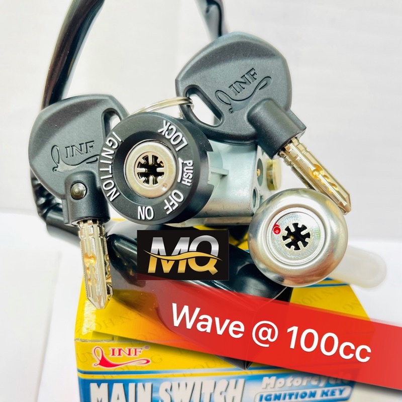 BỘ Ổ KHOÁ WAVE A 100cc 2007-2015 (8 CẠNH ĐIỆN VÀ YÊN)