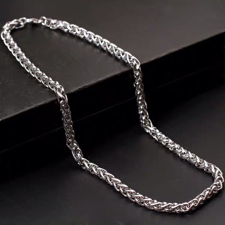 Chain Necklace dây chuyền vòng cổ titan dây xích đan Hip-Hop không gỉ không đen siêu bền nam nữ unisex