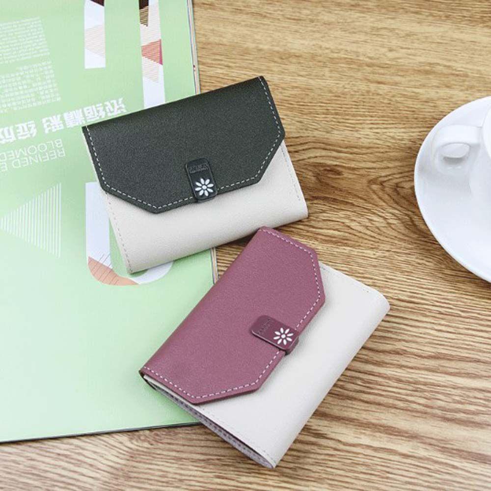 Ví Da PU Đựng Thẻ Phong Cách Hàn Quốc Cho Nữ Giá Đỡ