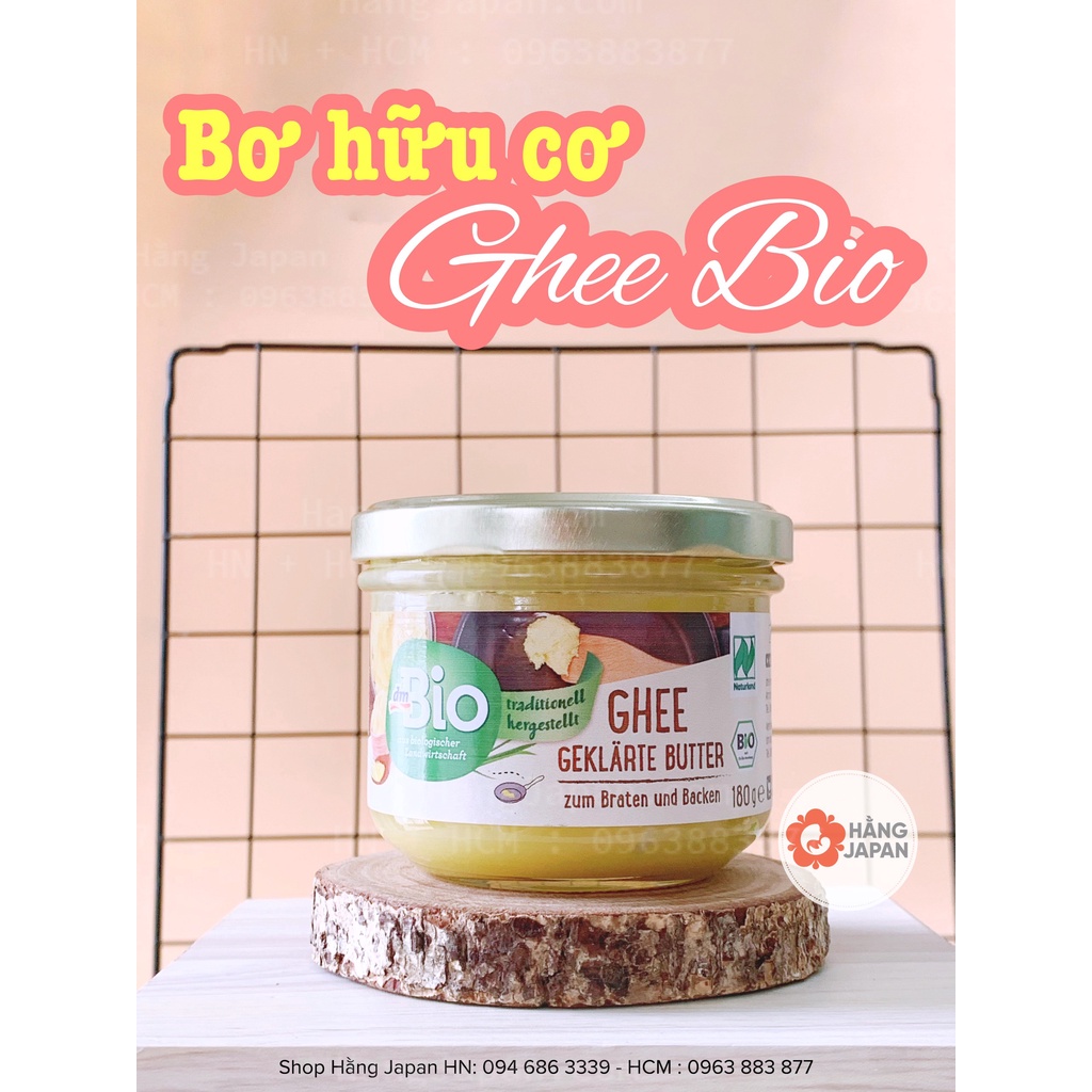 Bơ GHEE hữu cơ DM Bio hàng Đức 6m+ 180g