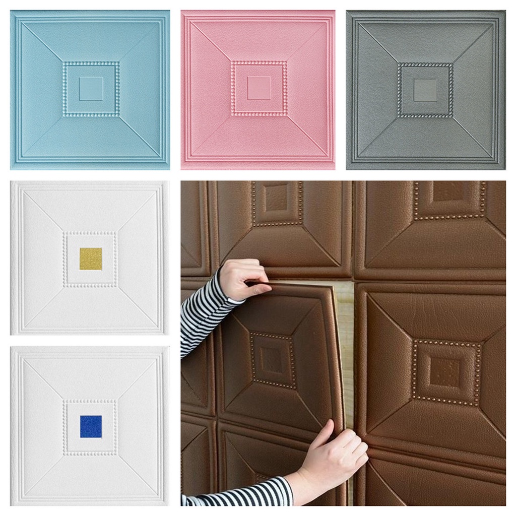 Giấy Dán Tường 3D PVC Tự Dính Chống Thấm Nước Trang Trí Trần Nhà Mới