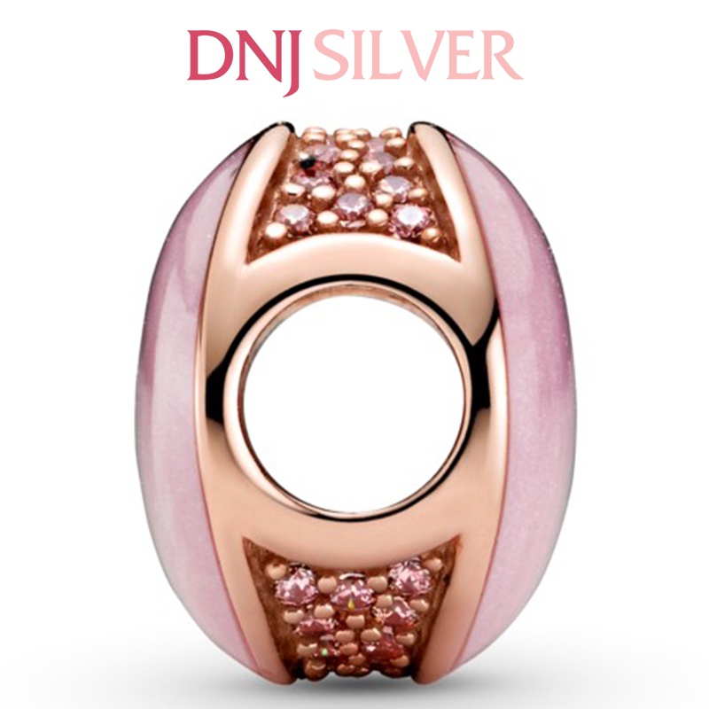 [Hàng cao cấp] Charm bạc 925 cao cấp, hàng chuẩn bạc - Charm Pink Swirl thích hợp để mix vòng tay charm - DN147