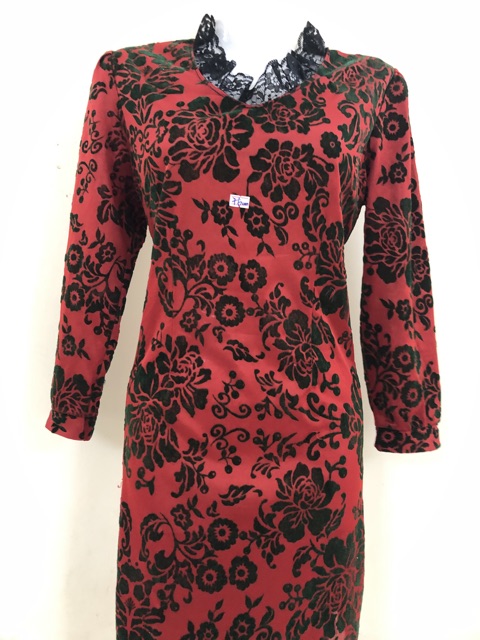 Đầm nhung hàng si tuyển   eo 76cm