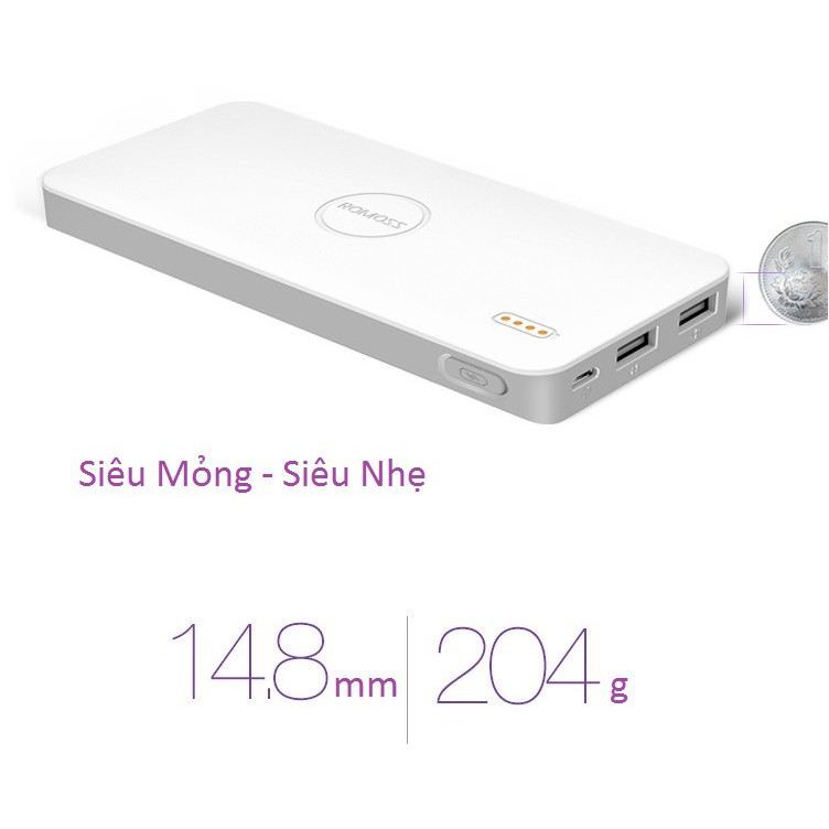pin dự phòng romoss 10.000mah polime mỏng fake loại 1
