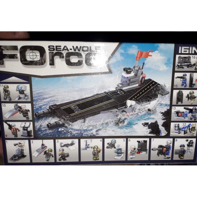Sét 16 hộp legoForce Chiến Hạm Biệt đội Sói biển 40007 trọn bộ
