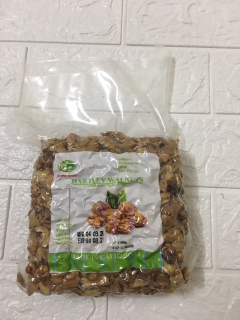 500g Nhân óc chó sống Mỹ vỡ 1/5 - nhân óc chó vụn date mới