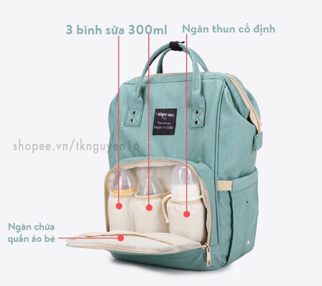 Balô bỉm sữa chính hảng sale còn 295