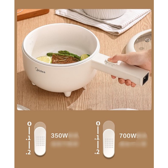 Nồi điện mini chống dính MIDEA chính hãng đa năng 2 tầng 🔥🔥🔥