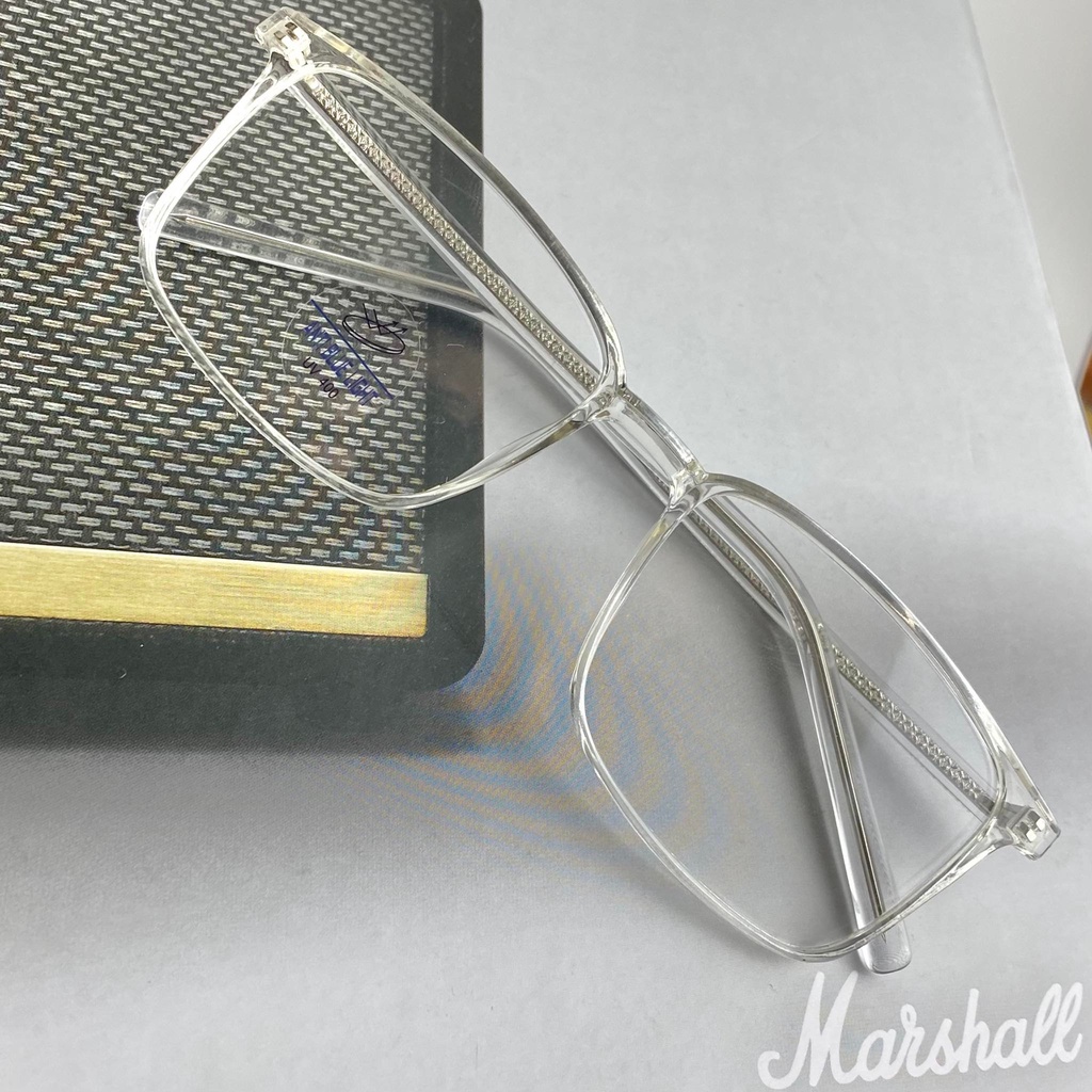 Gọng kính cận nam nữ TAMANHEYEWEAR mắt vuông càng kính có cốt kim loại hàng mới 2022
