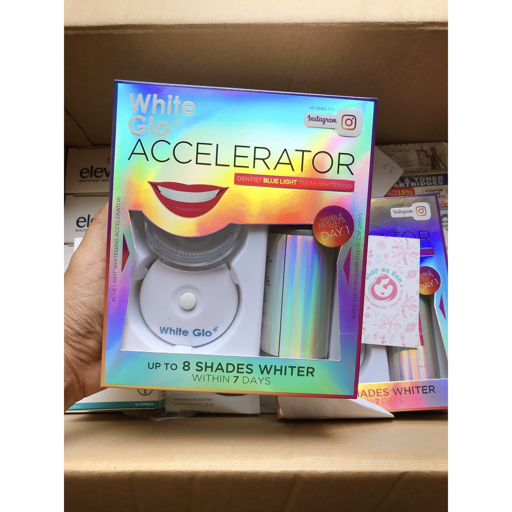 [SALE] Máy làm trắng răng Glo White Accelerator Blue Light - Xuất xứ Úc