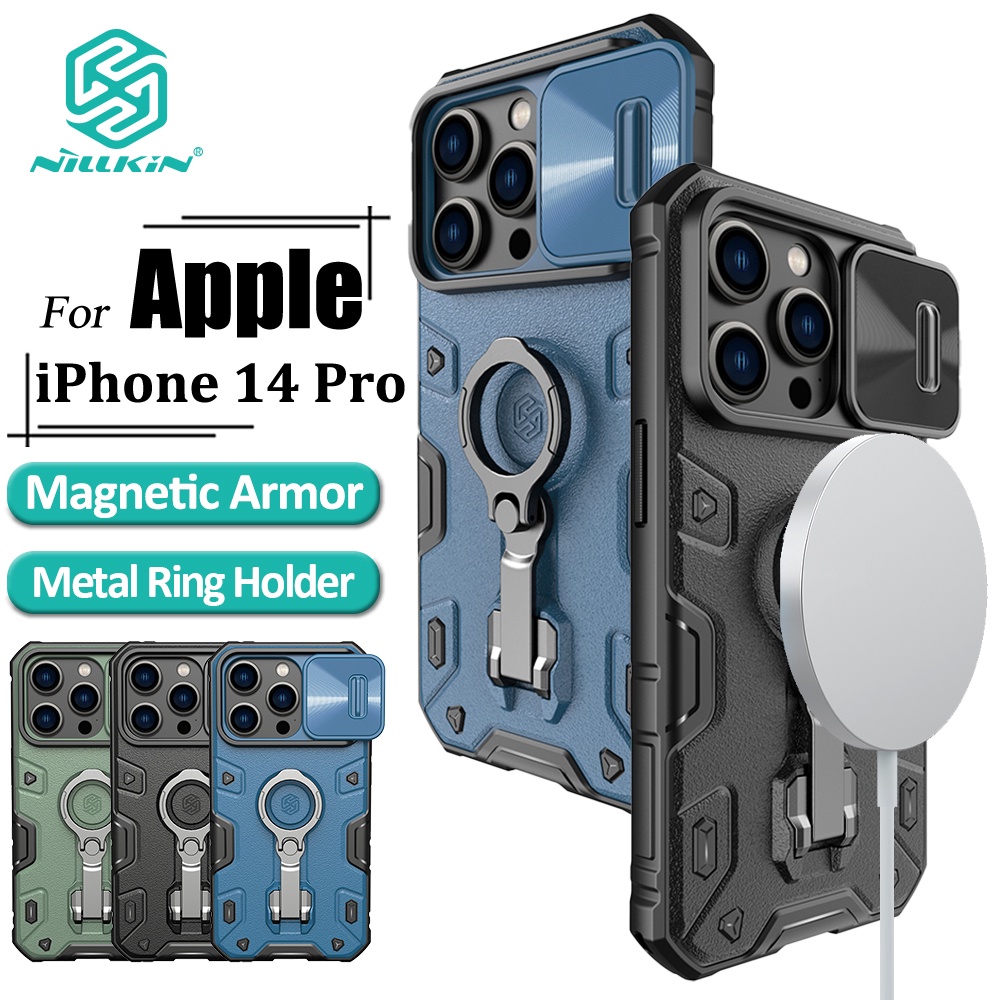 Ốp Điện Thoại Nillkin Chống Sốc Có Vòng Đỡ Từ Tính Bảo Vệ Camera Cho iPhone 14 Pro