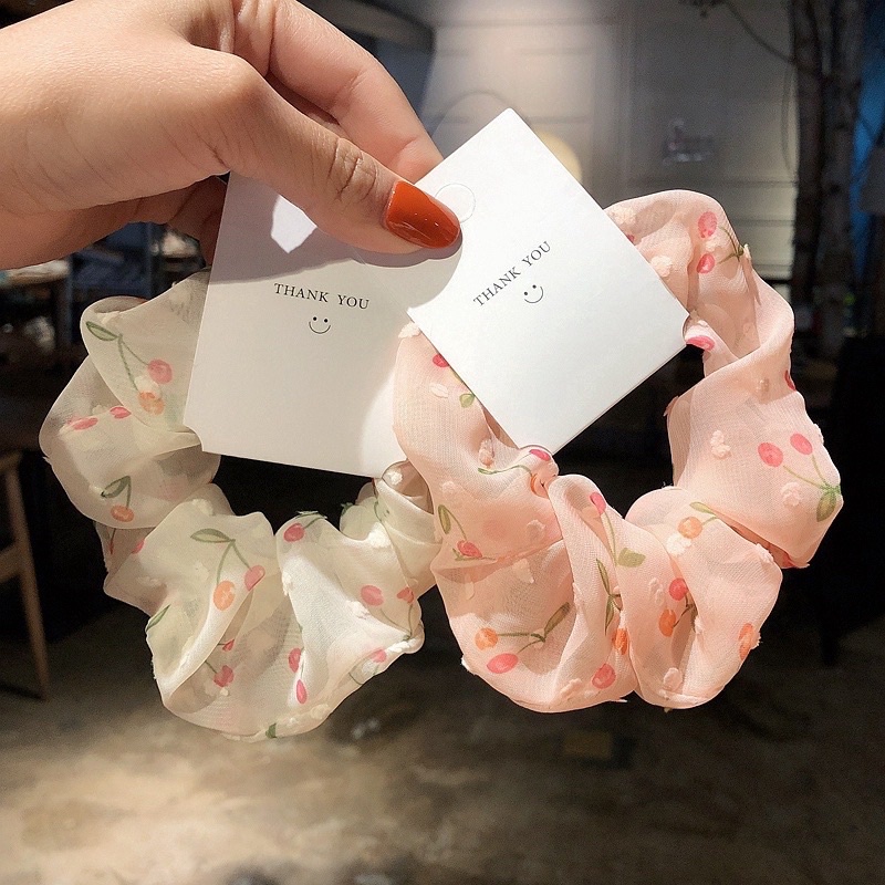 Dây buộc tóc hình quả cherry/ Bánh Donut dễ thương