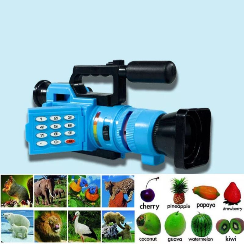 Camera- máy quay phim chiếu được hình, có đèn và âm thanh cho bé.