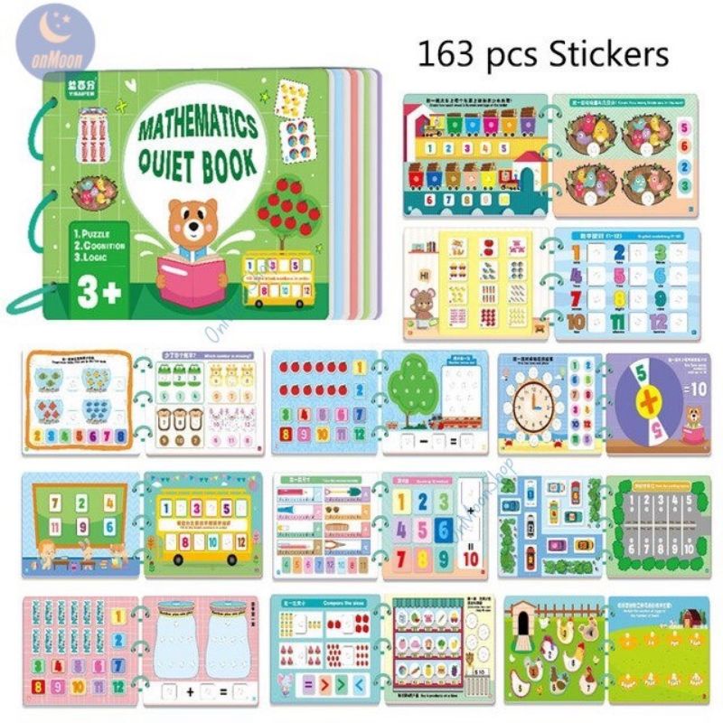 [ Mẫu mới nhất] Bộ học liệu bóc dán Toán học thông minh montessori cho bé