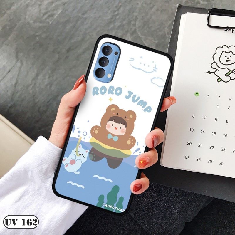 Ốp lưng nhám Oppo Reno 4 - in hình