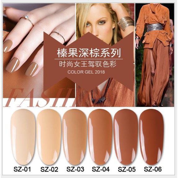 Sơn gel AS chọn lẻ 6 màu nâu sữa SZ