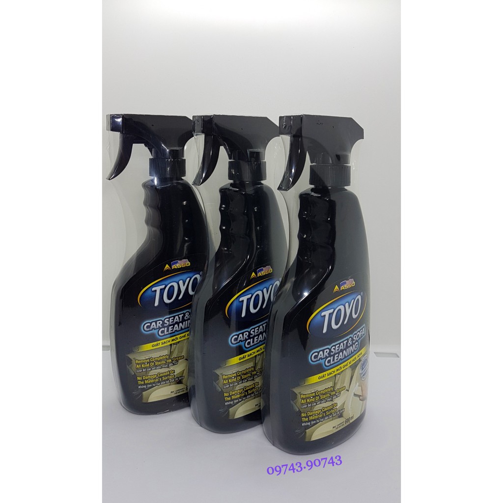 Chai Vệ Sinh Nệm Ghế Da ASSO TOYO CAR SEAT & SOFA CLEANING 600ml
