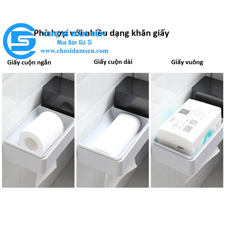 Hộp giấy vệ sinh G107-HGVeSinh, kệ giấy vệ sinh đa năng, Hộp giấy vệ sinh 2 ngăn