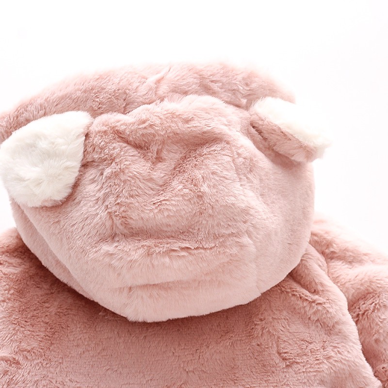 Áo khoác  màu trơn có mũ trùm tai áo khoác cho bé gái mèo đáng yêu cho bé gái 9 tháng đến 3 tuổi