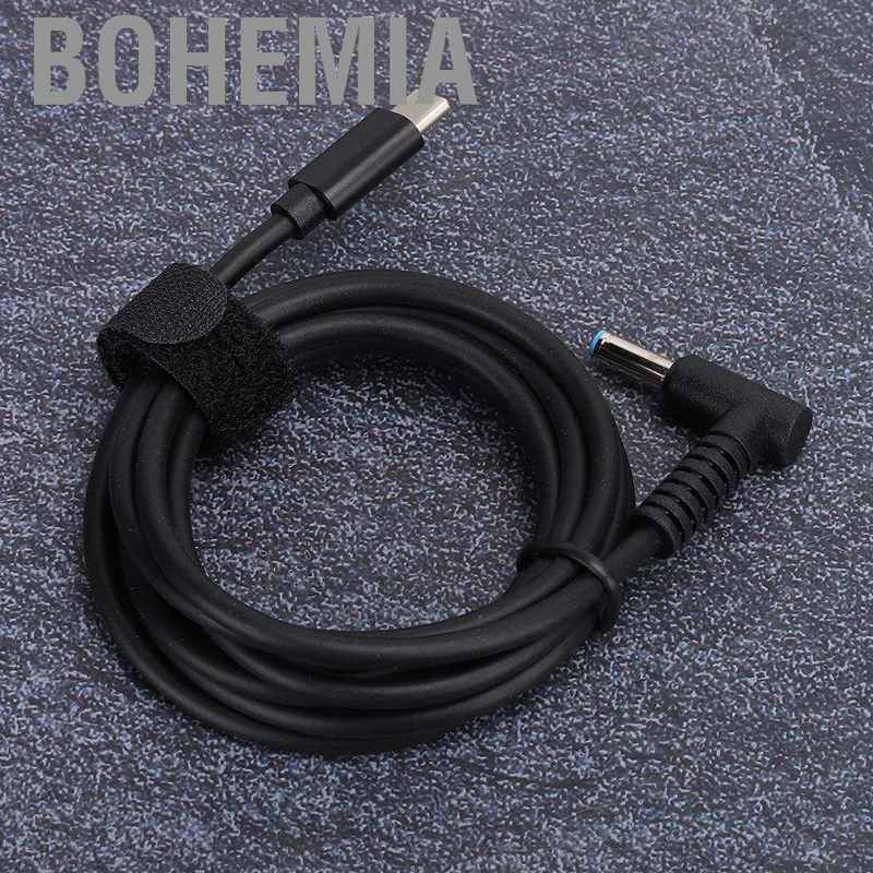 Dây nguồn PD Bohemia 1.5m Cáp sạc đầu cắm Type-c DC4.5 cho máy tính HP