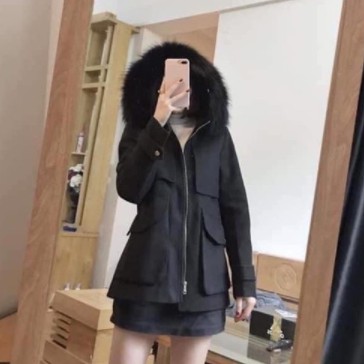 ÁO KHOÁC DẠ LÔNG NỮ MŨ ĐEN, TÚI NẮP HÀNG CAO CẤP (CÓ ẢNH VÀ VIDEO) | BigBuy360 - bigbuy360.vn