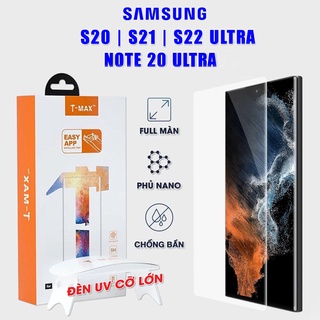 Dán cường lực samsung galaxy s20 s20+ s20 ultra s21 s21+ s21 ultra s22 s22+ s22 ultra note 20 ultra t-max full keo uv
