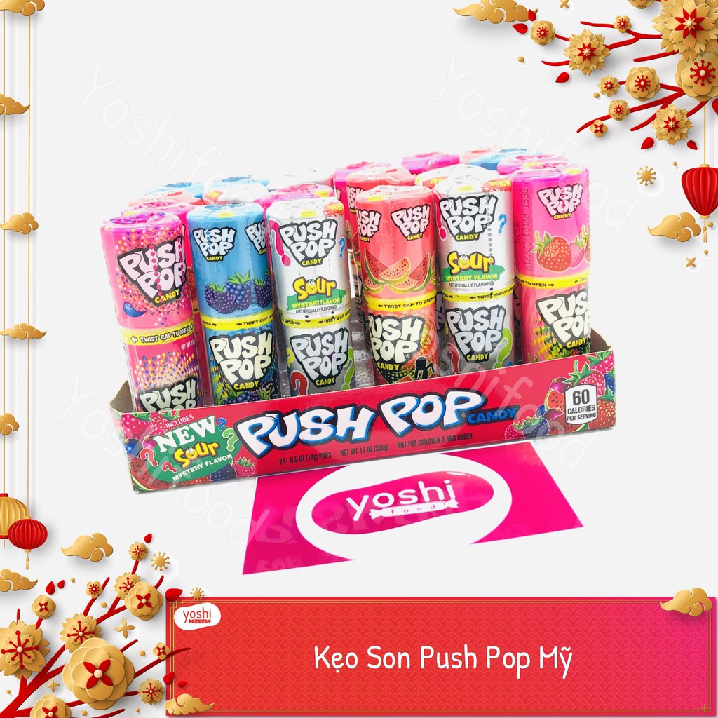 Kẹo Mút Trái Cây Hình Son Push Pop - Mỹ