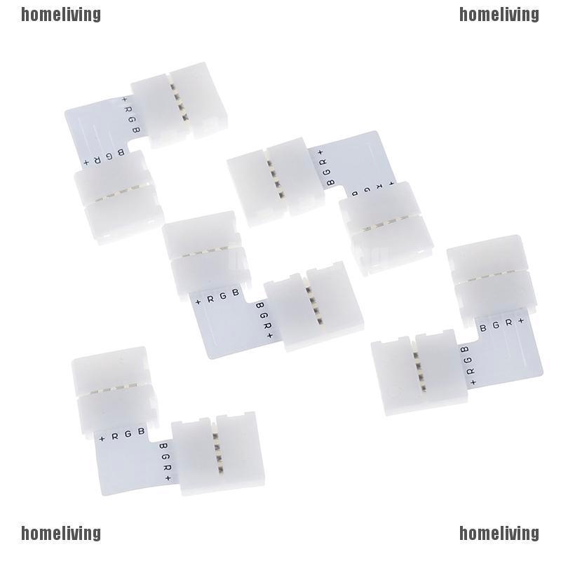 Bộ 5 Đầu Nối Dây Đèn LED 2 Pin Hình Chữ L