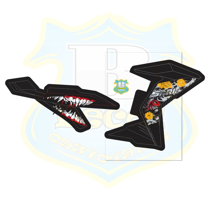 ( Quí khách vui lòng mang ra tiệm cho thợ dán ) winner v1 cá mập