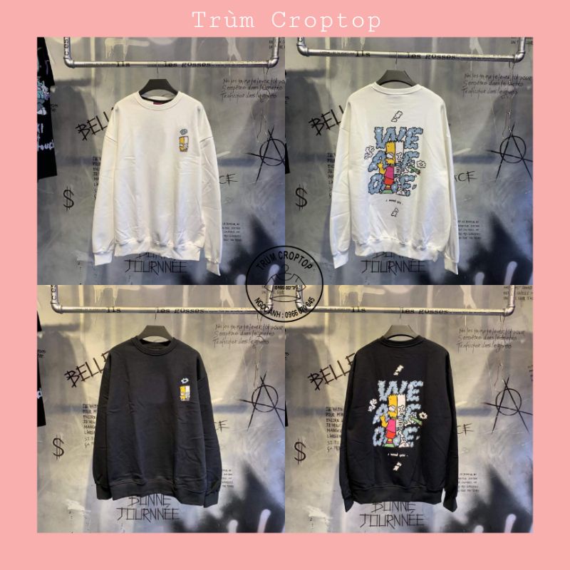 [Mã 4MINI7 giảm 30K đơn 99K] Áo Sweater Tay Dài Chữ In We Are You Chất Da Cá Loại 1 Form Rộng Unisex Nam Nữ