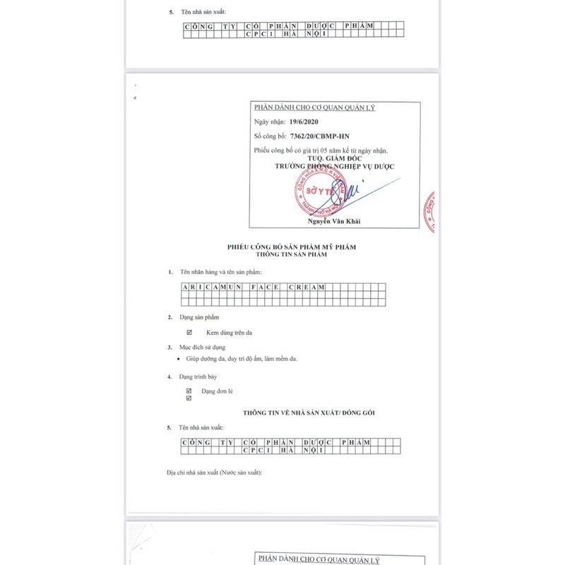 Kem bôi dưỡng da Aricamun Face Cream 50g - Hyalurinic Acid giúp dưỡng ẩm, làm mềm da, chống lão hóa [arica]